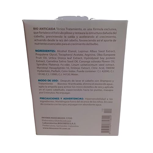 Miniatura 5 de Ampollas activan biocress de crecimiento (12 Pack) biocress 10 ampolletas para el cabello Bioanticaida Ampolletas Biocress Ampolla capilar