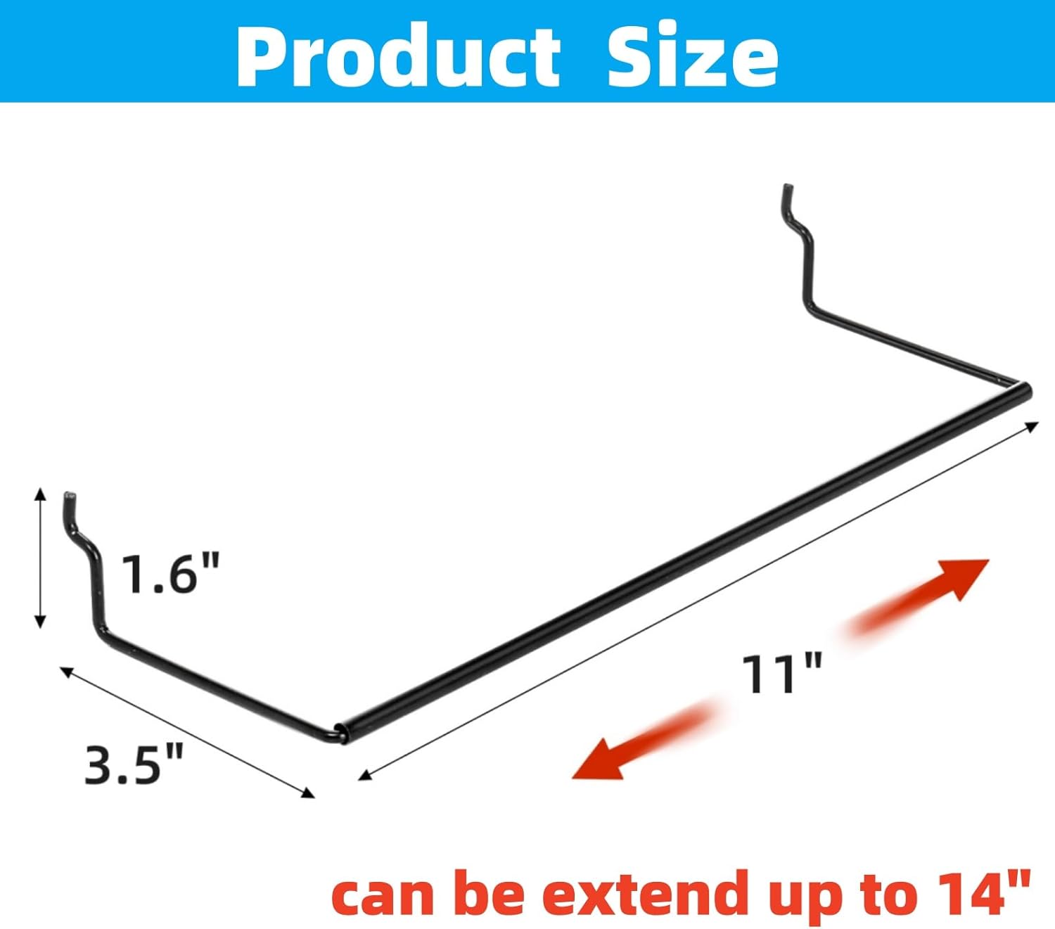 10 Pack Paper Towel Holder for Pegboard, Fits Any Standard Pegboard Extendable Heavy Duty Pegboards Hooks for Workshop, Garage, Kitchen, Laundry Room, Bathroom