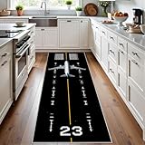 Meugesoi Flugzeug Teppich Läufer 60x150 cm Flugzeug Runway Teppiche rutschfest Waschbar Bettumrandung Schlafzimmer, Flughafen Landebahn Teppichläufer für Küche Flur Eingangsbereich