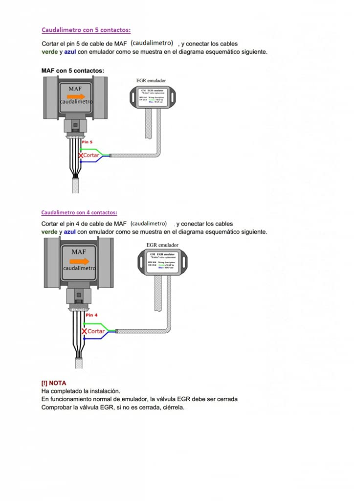 Emulador Valvula EGR Electrica WAHLER 7353D Válvula EGR A6461400460 Compatible con Motores 200/220/ 270/400 CDI 6461400860 A6461400460 7.24809.37.0