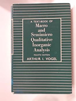 Hardcover A Text Book Of Macro & Semimicro Qualitative Inorganic Analysis Book