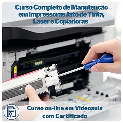 Curso on-line em videoaula Completo de Manutenção em Impressoras Jato de Tinta, Laser e Copiadoras com Certificado
