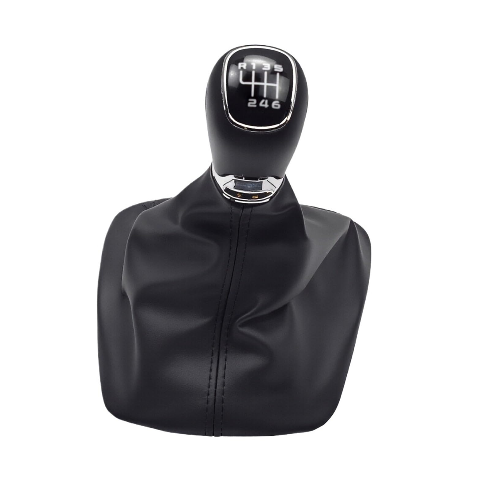 Qmtvfsrh 6 Speed-Boot Car Gear Shift Knob Manual 5/6 Speed Gear Shift Knob Leather Gaiter Boot For Skoda For Octavia A5 For Octavia A6 2004-2012(6 Speed-Boot)