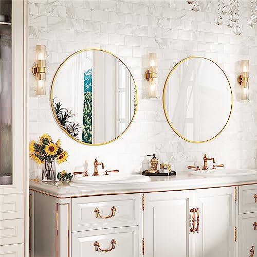 Antok Round Mirror, 30 inch Round Mirror for Wall, Round Wall Mirror