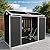 FammyLoft 8x4 FT Resin Shed with Floor Included, Plastic Sheds & Outdoor Storage Clearance with 2 Windows and Lockable Door for Backyard, Bike, Garden Tools (Black)