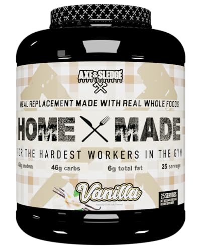 Axe &amp; Sledge Supplements Home Made Whole-Foods-Based Meal Replacement Powder, 25 Servings (Pack of 1) (Vanilla)