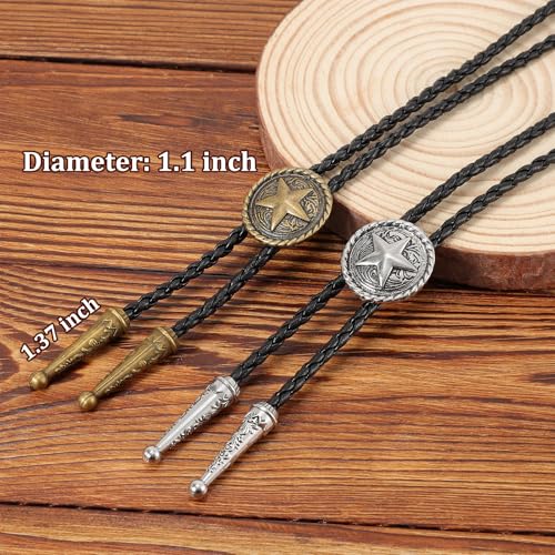Image of Bolo Tie for Women Men, Western Bolo Tie Rodeo Cowgirl Cowboy Tie Bolo Ties Cowboy Accessories for Men Women
