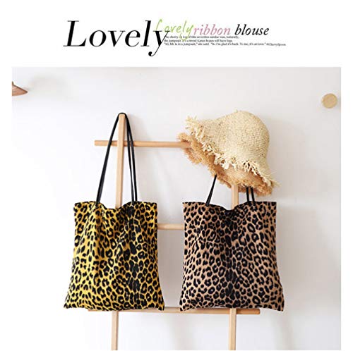 Image of Leopard Shoulder Bag Soft & Lightweight Large Tote Purse Handbag Travel Satchel Gift for Women
