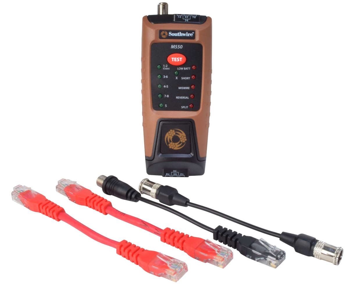 Probador de Continuidad para Datos y Cables Coaxiales de Southwire Tools & Equipment M550