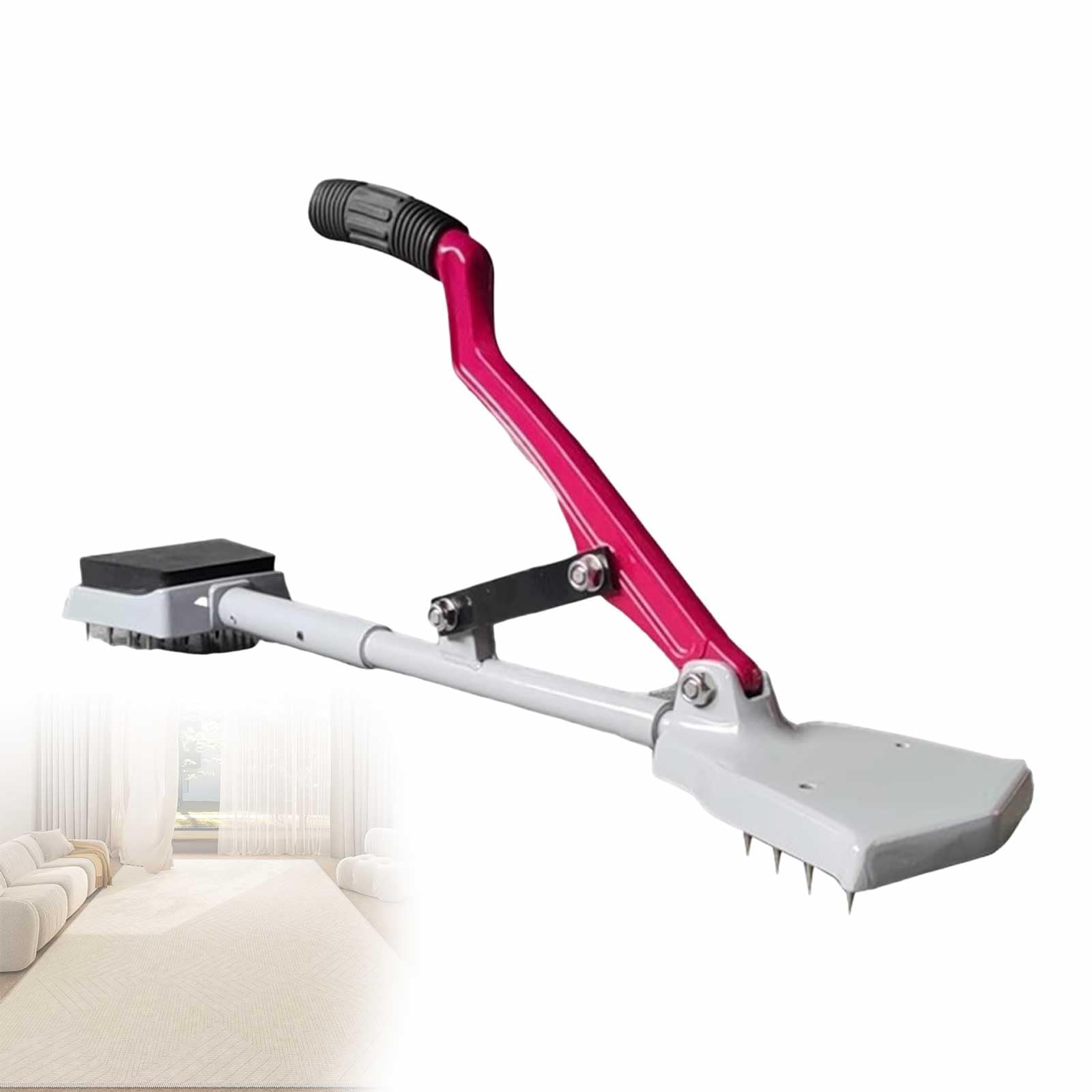 Cet Outil de Pose de Tapis réglable et Ergonomique préserve Vos Genoux, idéal pour la Pose de revêtements de Sol à Domicile, au Bureau ou dans Les commerces.