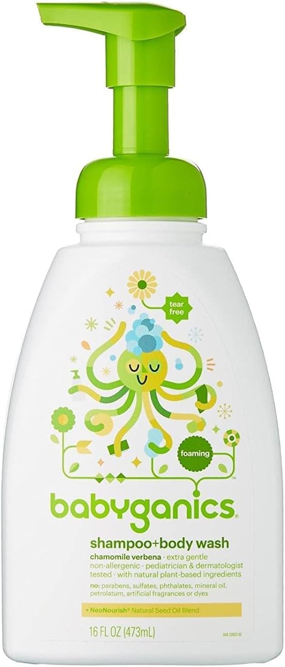 Babyganics Baby Shampoo and Body Wash, Chamomile Verbena, 16 Ounce