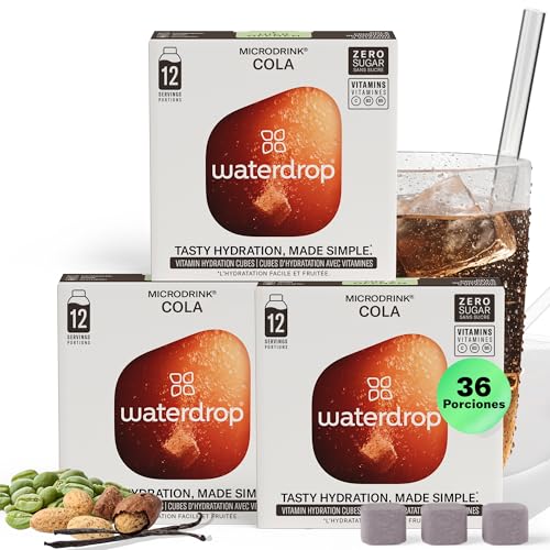 waterdrop® Microdrink Cola EDICIÓN ESPECIAL, 36 cubos sin calorías, sabor para agua sin azúcar, zero sugar