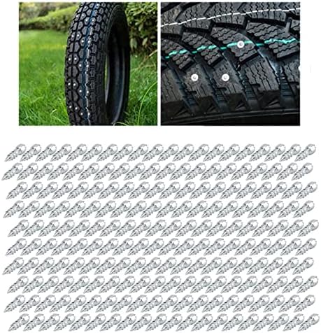 Miniatura 4 de VBESTLIFE Tornillos de acero de 0.472 pulgadas, 200 puntas de nieve de 0.157 x 0.472 in, antideslizantes, con herramienta de instalación para