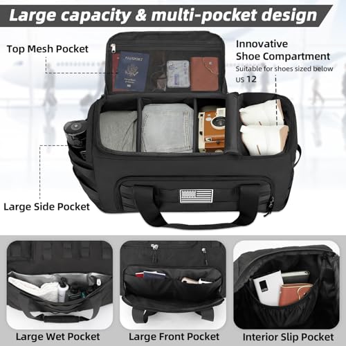 ZOMFELT Tactical Gym Duffle Bag