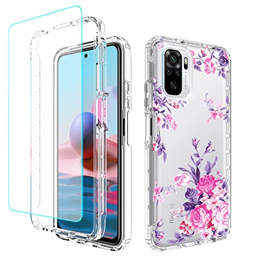 Coque Redmi Note 10S antichoc TPU souple transparent et protection écran verre