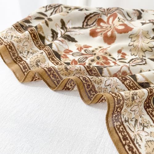 Image of Viscose Scarf for Women | Lightweight & Long | Stole for Women - Stylish Design | Neck Scarf, Hair Scarf, & Head Scarf for Women & Girls | All Season Accessory