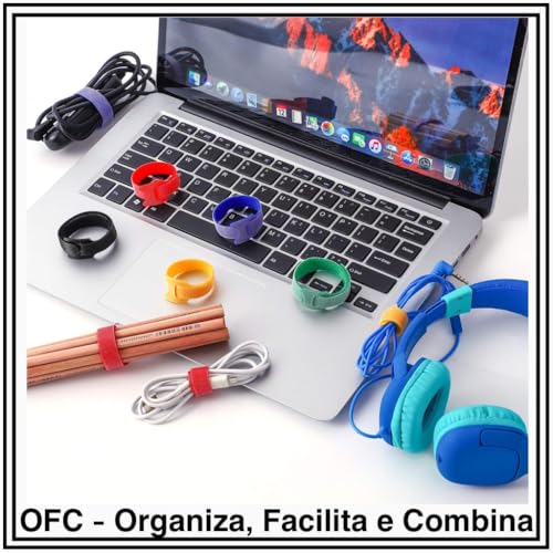 50x Presilha 20cm Fita Abraçadeira Cabos Chicote Fios organizador de fios Fecho de contato (Branco)