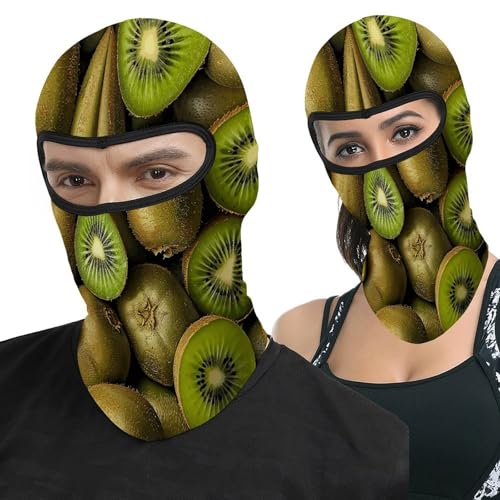 Pasamontaña térmico para hombre y mujer con estampado de kiwis, máscara facial para esquí, motocicleta y clima frío miniatura 1