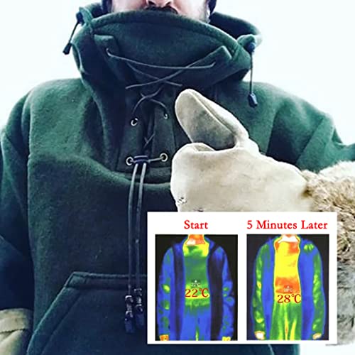 Winter Men's Leisure Jacket, Men's 70% Wool Heavy Coat, Hooded Sweatshirt for Men S-5XL4