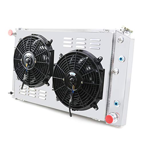 OzCoolingParts New Design 70-87 Chevy GMC C/K/G-Series Radiator Fan Shroud Kit, 3 Row Aluminum Radiator + 2 x 10" Fan w/Shroud for 1970-1987 Chevy/GMC C10 C20 C25 C3500 Nova Camaro Blazer and More - Thumbnail 3