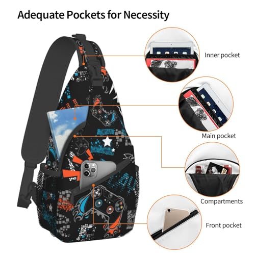 Image of Sling Backpack For Men Hiking Daypack Crossbody Shoulder Bag Travel Chest Pack | Hiking