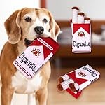 Cigarette Dog Toy Cigarette Pack with 3 Pcs Giggly Cigarettes and Food-Hiding Pack Interactive Plush Dog Toys for Puppy Small and Medium Dogs - Image 5