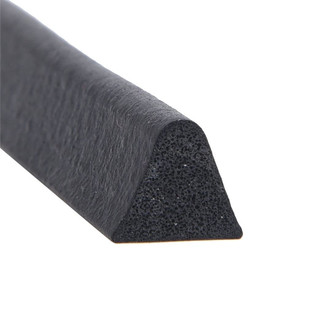 AYUWQZX Silicone Foam Seal Strip, Triangle Rubber Foam Sealing Strip Black Multiple Sizes 5m(13x13mm)