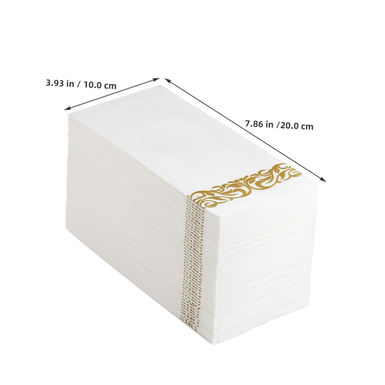 100 Piezas Servilletas de Papel y Doradas con Diseño Floral para Banquetes Fiestas de Cumpleaños y Despedidas de Soltera