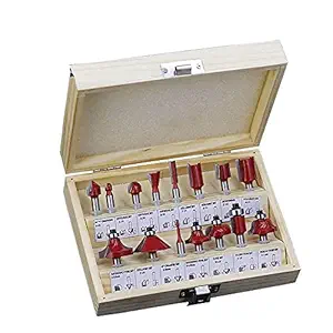Diy Crafts CT-DIY-HI-47469 1/4''/8mmshank Carbide Router Bit for Wood Cutter Engraving Cutting Tools, Pack of 3 Set, Cutting Edge Length8mm Have Box (Multicolor)