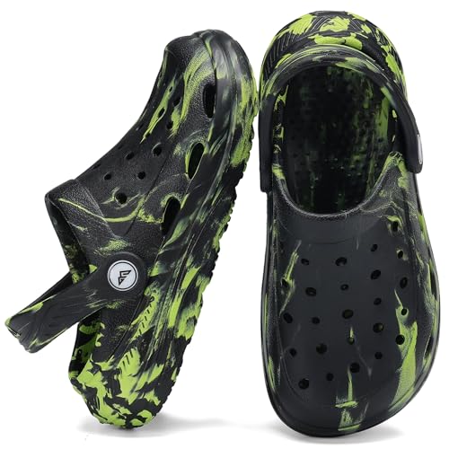 Image of Kids Tie Dye Garden Clogs for Boys Girls | Lightweight Slip-On Water Shoes with Arch Support