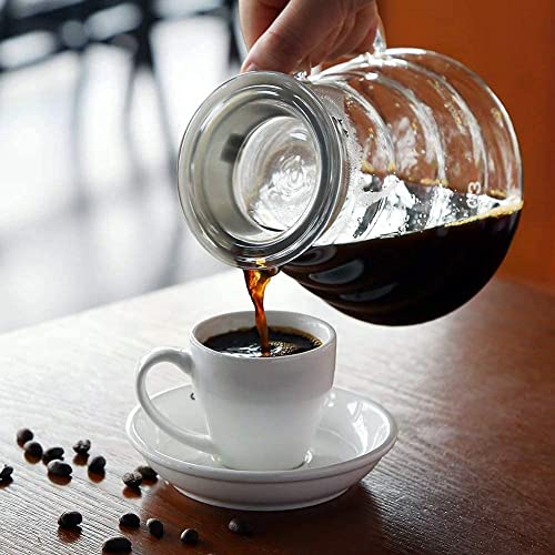 Glass Coffee Carafe, Standard Coffee Server For Pour Over Coffee Maker, Clear Coffee Pot, 600Ml #TOP1