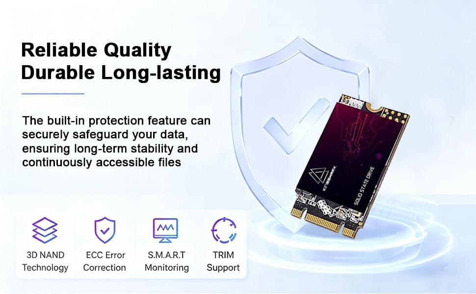 Image of M.2 2242 SSD 128GB Ngff Internal Solid State Drive High-Performance Hard Drive for Desktop Laptop SATA III 6Gb /s Includes SSD (128GB, M.2 2242)