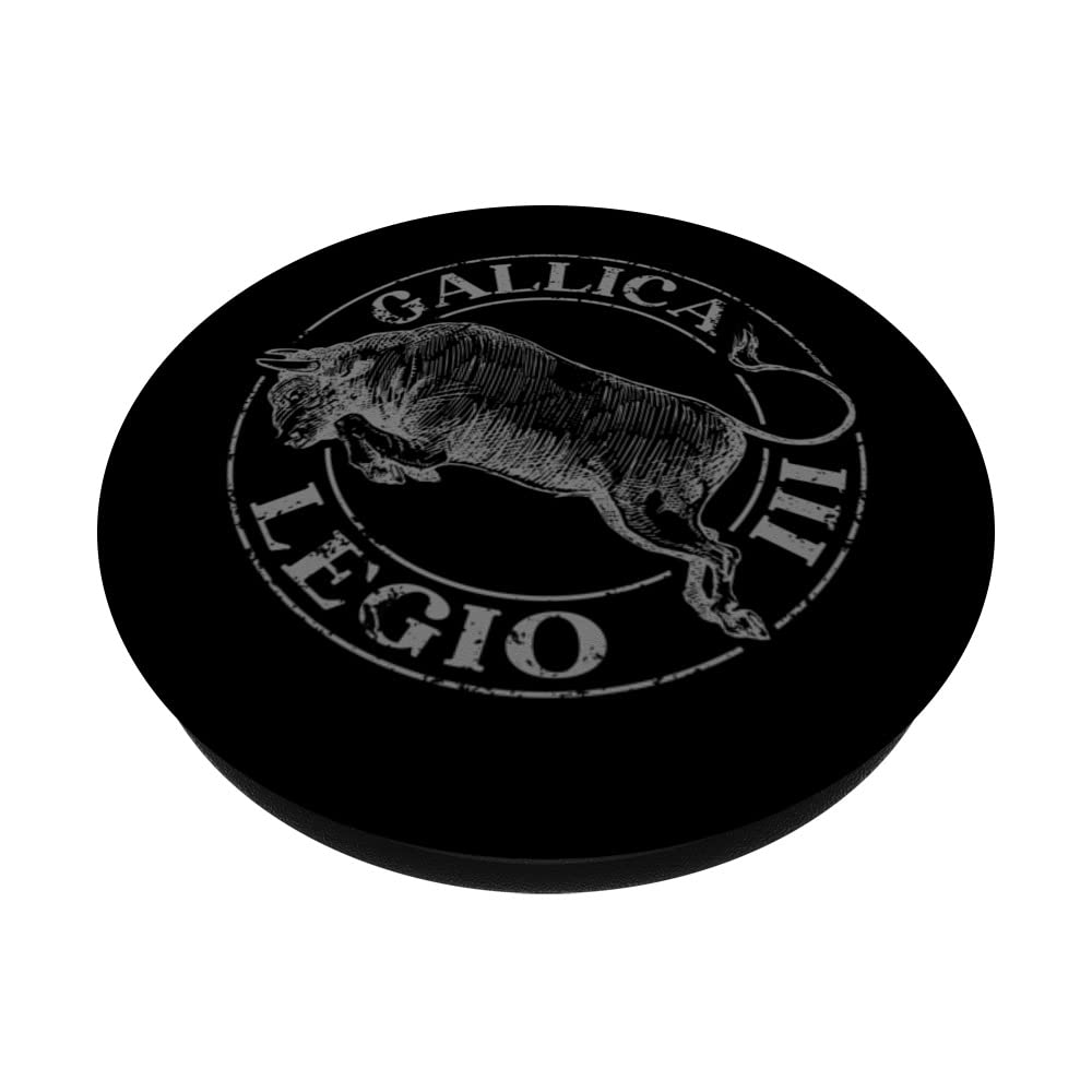 Legio III Gallica Roman Legion Empire Pedites Legionary PopSockets Swappable PopGrip, Black - Image 2