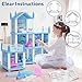 Doll House for Girls 2 3 4 5 6 7 8 Year Old - 3-Story 6 Rooms Dollhouse with 3 Dolls Light Accessories Furniture and Play Mat, DIY Pretend Dream Dollhouse Toy Gift for Kids (20.5'' x 16'' x 18.7'')