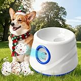 Automatic Ball Launcher for Dogs with 8 Balls - Adjustable Distance up to 50ft,Charger, Whistle & Storage Bag - Interactive Fetch Machine Toy for Indoor Outdoor Play, for Medium Large Breed Dogs