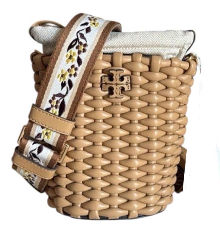 Tory Burch Emerson Woven Mini Bucket Bag 160648...
