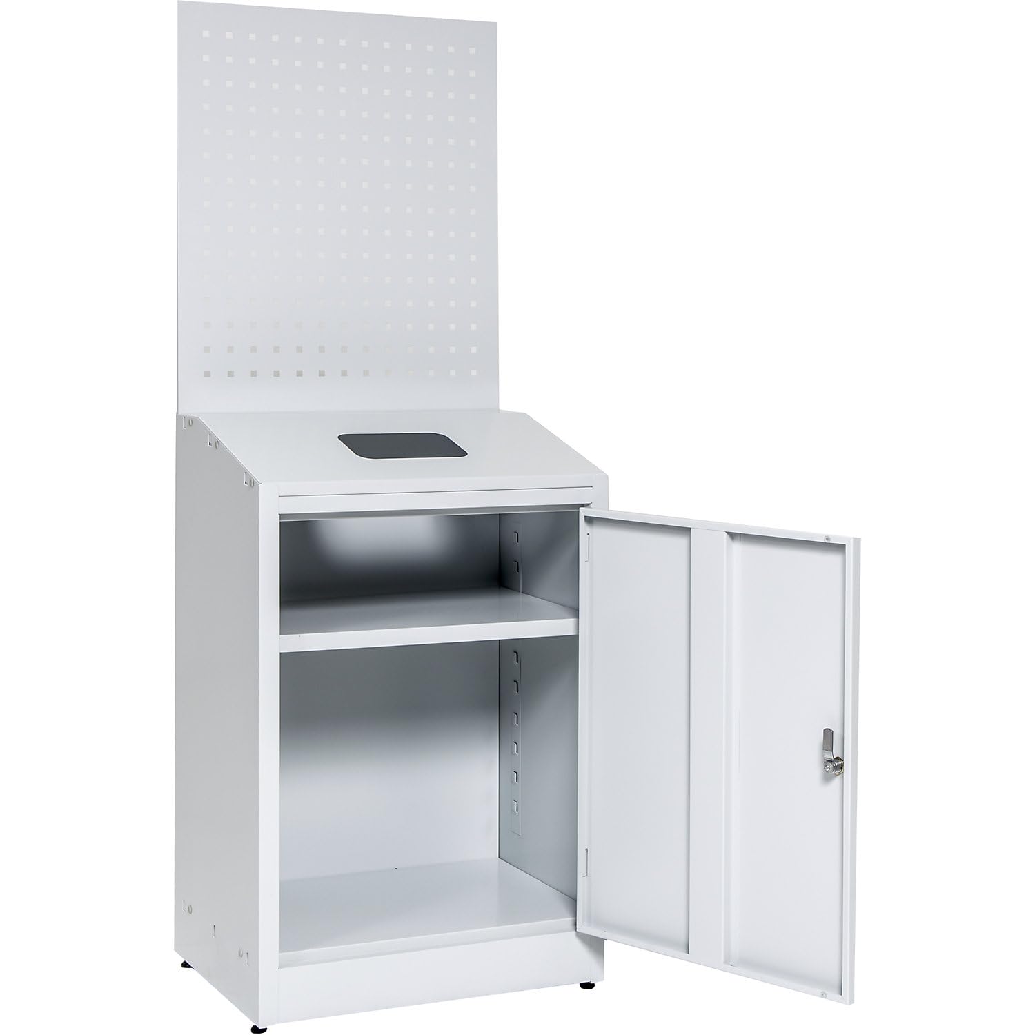 kaiserkraft | Hygienestation mit Lochwand | HxBxT 1480 x 550 x 400 mm | lichtgrau