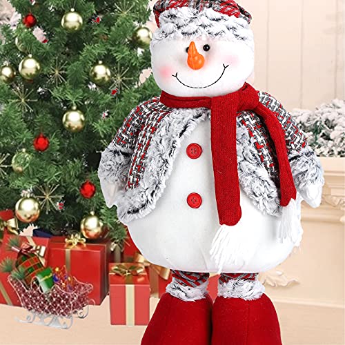 Boneco de neve de pelúcia, design escalável Boneco de neve estatuetas de fiapos para presentes para