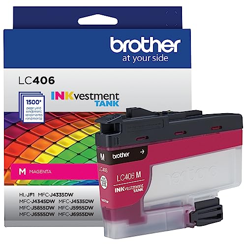 Image of Brother Genuine LC406M Standard Yield Magenta INKvestment Tank Ink Cartridge