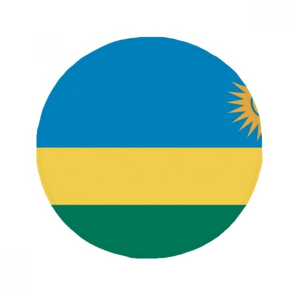 Drapeau Rwanda tapis de sol rond idée cadeau originale pour salon 50cm