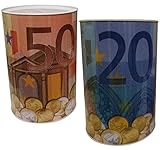 Lieferumfang: Zwei Spardose im Euro Design