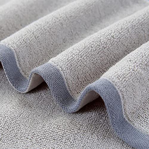 Serviette de bain absorbante en coton peigné anti humidité bleu