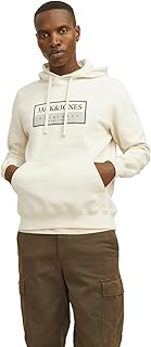 سويت شيرت فريدريكسبيرج بتصميم شعار مربع وغطاء للرأس للرجال من جاك اند جونز