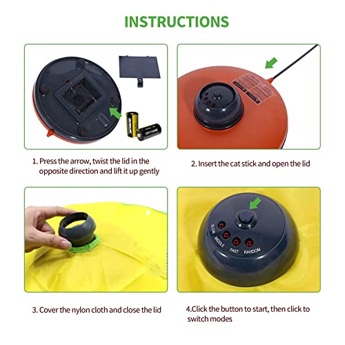 zalati Electric Cat Toy Interactive Automatic Motion Play-Catch Under Blanket Toy for Cats - Image 4