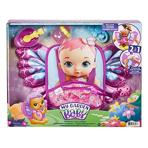 My Garden Baby HBH45 - Schmetterlings-Flügel Babytragesitz und Wechseltasche (27 cm) mit 5 Zubehörteilen, Spielzeug ab 3 Jahren – Bild 8