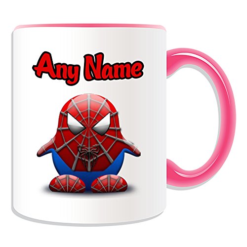 Mug personnalisable Peter Benjamin Parker (thème du film de pingouin, options de couleur) - n'importe quel nom/message sur votre unique - Film de super-héros Marvel Comics Avengers Spider Man Cover