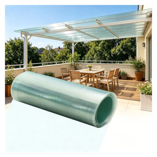 Láminas de Techo para Invernadero, Placas de Policarbonato para Techo Ligeras y Resistentes Fragilidad para Cenadores, Huertos, Jardines Botánicos(1.2x15m)