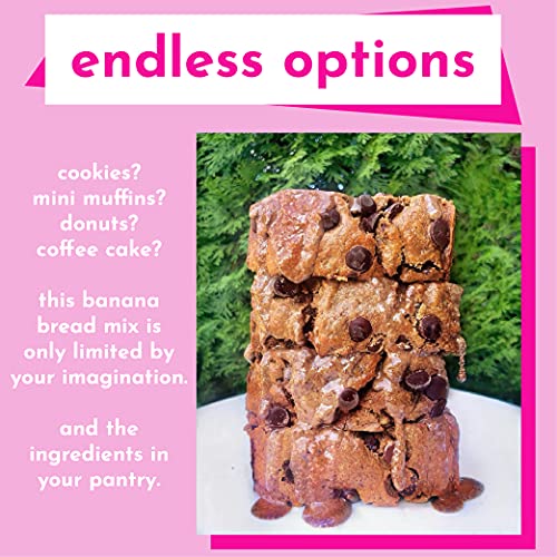 Gonanas Chocolate Chip Banana Bread Mix, Vegan, Gluten Free Healthy Snacks. Oat Flour Banana Bread Or Banana Muffin Mix. Women Owned, Us Ingredients, Dairy Free, Nut Free, Vegan Snacks (3 Pack) #TOP3