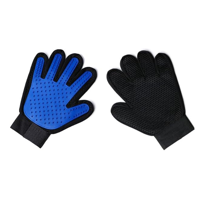 Enhanced Pet Grooming Hair Removal Massage Glove - Pair-vARO5GpG