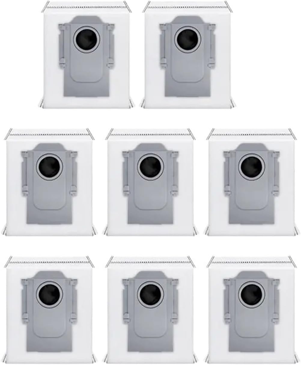 8 Pieces Dust Bag, Compatible For Roborock Qrevo Curv 2 Flow，Robot Vacuum Cleaner Accessories spare parts